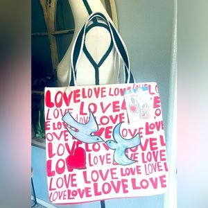 BRIGHTON Large Love Canvas Tote